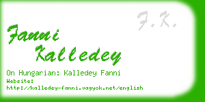 fanni kalledey business card